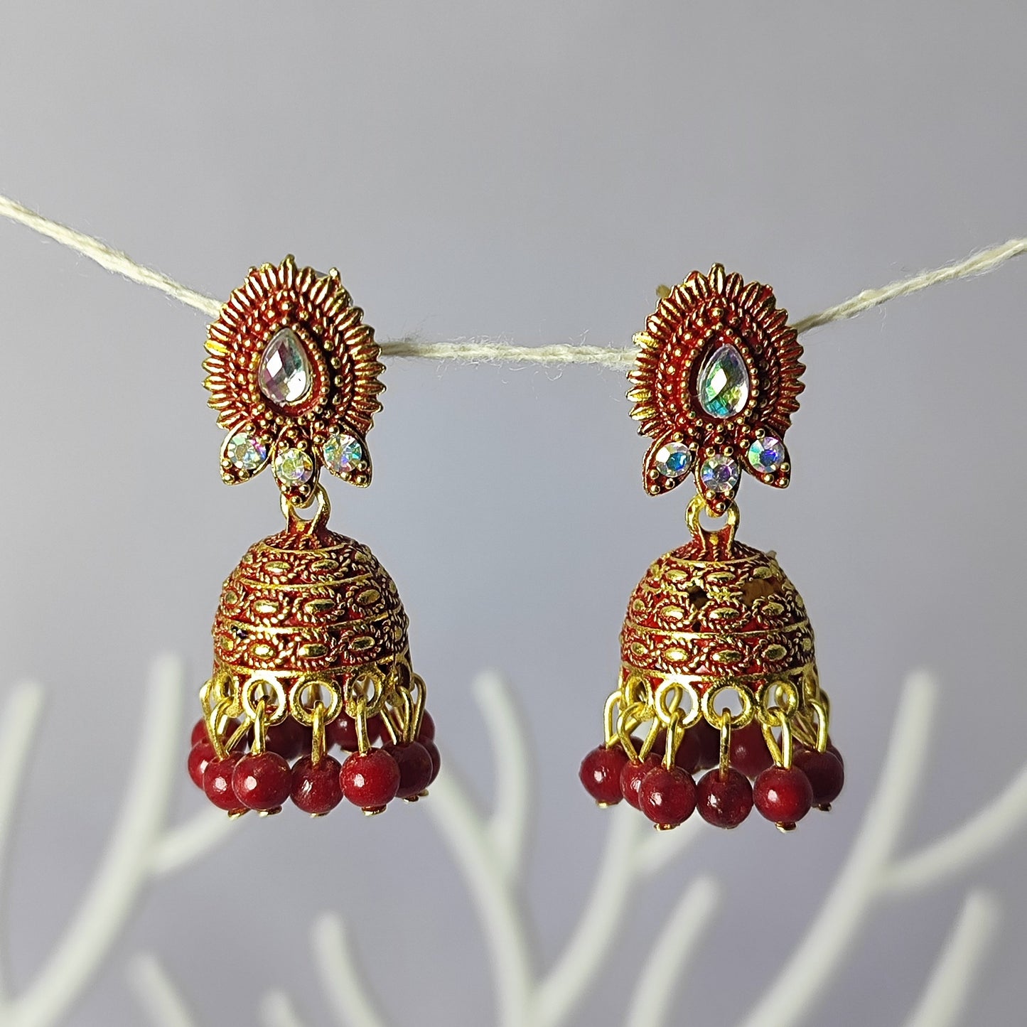 Little Dark Red Hoops Ekam Collectives