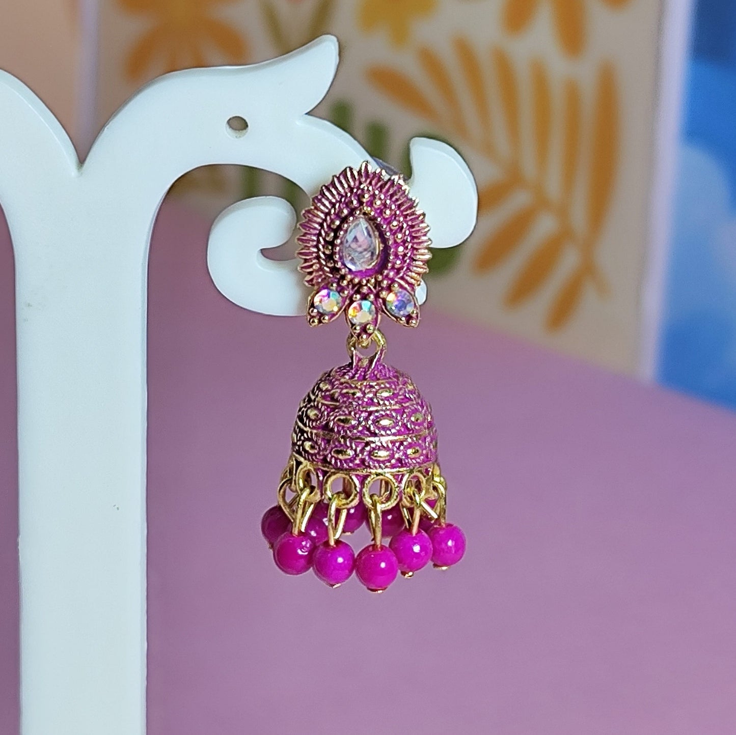 Pink little jhumki | Ethenic Ekam
