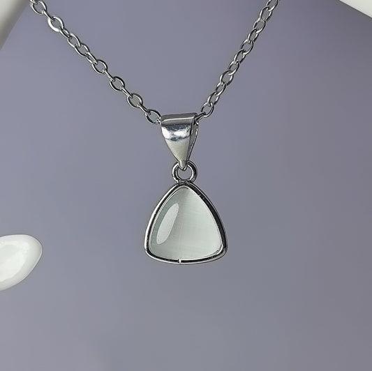 White triangle pendant Ekam Collectives