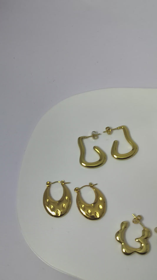 Golden earrings | Anti-tarnish